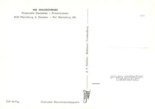 AK / Ansichtskarte Moritzburg_Sachsen Waldsch?nke Moritzburg Sachsen