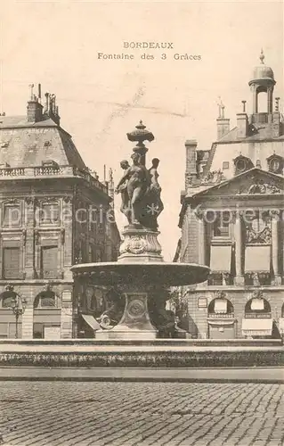 AK / Ansichtskarte Bordeaux Fontaine des 3 Graces Bordeaux