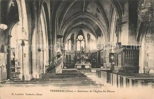 AK / Ansichtskarte Verberie Interieur de l Eglise Saint Pierre Verberie