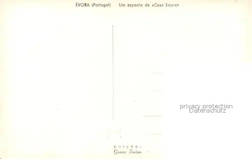 AK / Ansichtskarte Evora Um aspecto da Casa Soure Evora