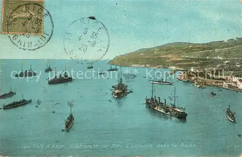 AK / Ansichtskarte Villefranche sur Mer Escadre dans la rade Villefranche sur Mer