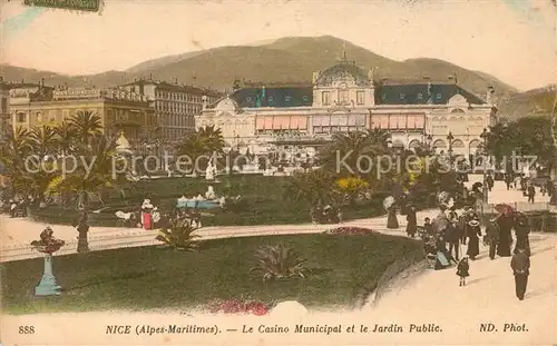 AK / Ansichtskarte Nice_Alpes_Maritimes Casino Municipal et le Jardin Public Nice_Alpes_Maritimes