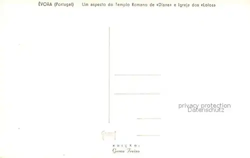 AK / Ansichtskarte Evora Templo Romano de Diana e Igreja dos Loios Evora