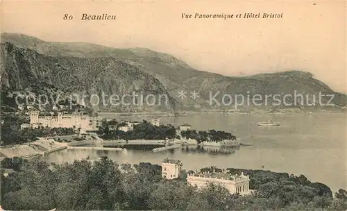 AK / Ansichtskarte Beaulieu sur Mer Vue panoramique Hotel Bristol Cote d Azur Beaulieu sur Mer