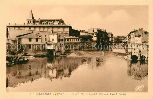 AK / Ansichtskarte Castres_Tarn Cours de l Agout vu du pont neuf Castres_Tarn