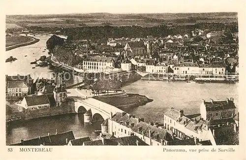 AK / Ansichtskarte Montereau Fault Yonne Panorama vue prise de Surville Montereau Fault Yonne