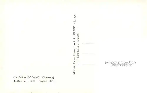AK / Ansichtskarte Cognac Statue et Place Francois 1er Cognac