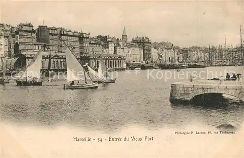 AK / Ansichtskarte Marseille_Bouches du Rhone Enree du vieux port Marseille