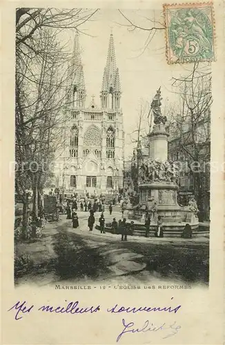 AK / Ansichtskarte Marseille_Bouches du Rhone Eglise des Reformes Marseille