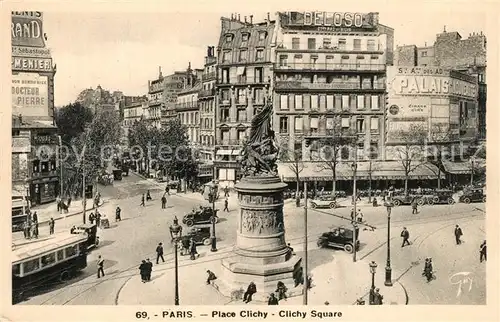 AK / Ansichtskarte Paris Place Clichy Monument Paris