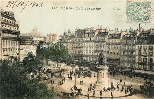 AK / Ansichtskarte Paris Place Clichy Monument Paris