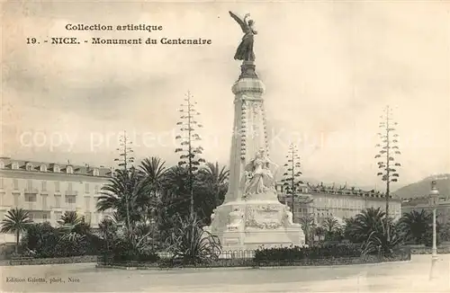 AK / Ansichtskarte Nice_Alpes_Maritimes Monument du Centenaire Nice_Alpes_Maritimes