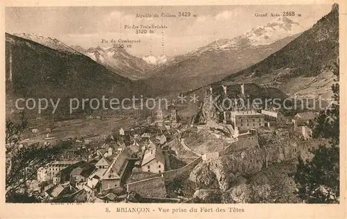 AK / Ansichtskarte Briancon Vue prise du Fort des Tetes Briancon