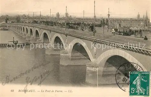 AK / Ansichtskarte Bordeaux Le Pont de Pierre Bordeaux