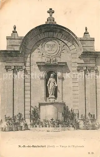 AK / Ansichtskarte Rochefort du Gard Notre Dame de Rochefort Vierge de l Esplanade Rochefort du Gard