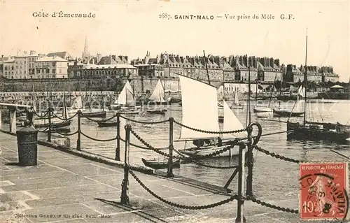 AK / Ansichtskarte Saint Malo_Ille et Vilaine_Bretagne Vue prise du Mole Saint Malo_Ille et Vilaine