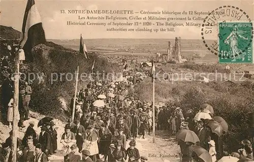 AK / Ansichtskarte Aix Noulette Notre Dame de Lorette Ceremonie historique du 12 Sept 1929 Aix Noulette