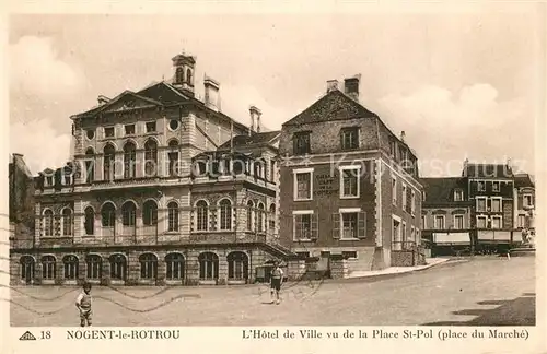 AK / Ansichtskarte Nogent le Rotrou Hotel de Ville vu de la Place St Pol Nogent le Rotrou