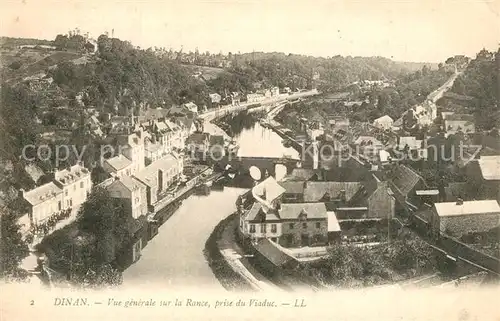AK / Ansichtskarte Dinan Vue generale sur la Rance prise du Viaduc Dinan