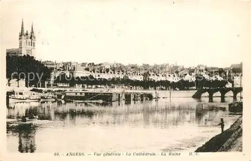 AK / Ansichtskarte Angers Vue generale La Cathedrale La Maine Angers