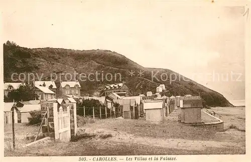 AK / Ansichtskarte Carolles Les Villas et la Falaise Carolles