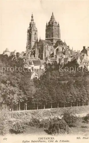 AK / Ansichtskarte Coutances Eglise Saint Pierre Cote de l Abside Coutances