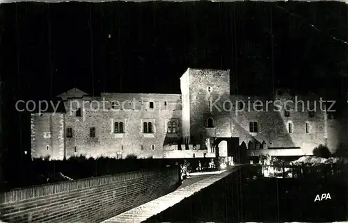 AK / Ansichtskarte Perpignan Palais des Rois de Majorque la Nuit Perpignan