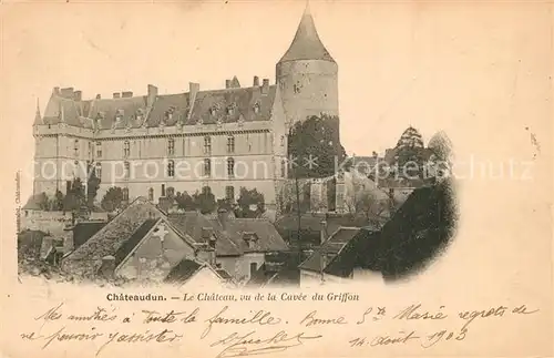 AK / Ansichtskarte Chateaudun Le Chateau vu de la Cavee du Griffon Chateaudun