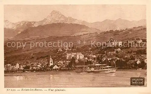 AK / Ansichtskarte Evian les Bains_Haute_Savoie Vue generale Evian les Bains_Haute