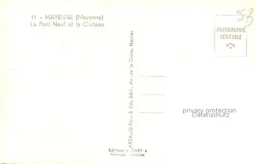 AK / Ansichtskarte Mayenne Pont Neuf Chateau  Mayenne