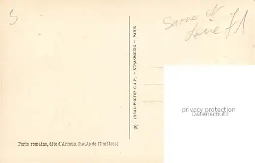 AK / Ansichtskarte Autun Porte d Arroux  Autun