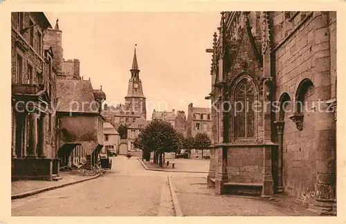 AK / Ansichtskarte Dinan Place St Sauveur Tour de l Horloge  Dinan