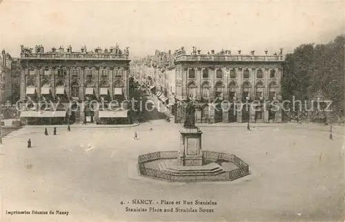 AK / Ansichtskarte Nancy_Lothringen Place et Rue Stanislas Nancy Lothringen