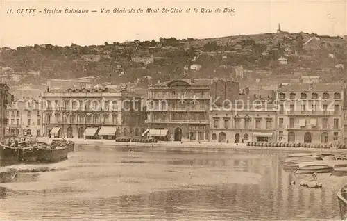 AK / Ansichtskarte Cette_Sete Station Balneaire Mont St Clair Quai de Bosc 