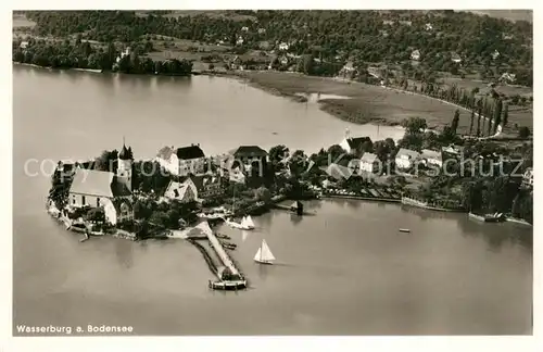 AK / Ansichtskarte Wasserburg_Bodensee Fliegeraufnahme Wasserburg Bodensee