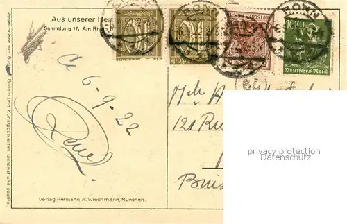 AK / Ansichtskarte Bonn_Rhein Rheinfels Bonn_Rhein