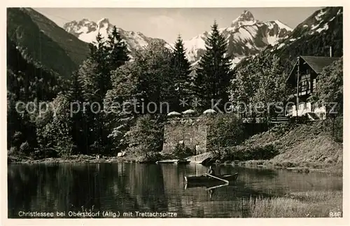 AK / Ansichtskarte Oberstdorf Christlessee mit Trettachspitze Oberstdorf