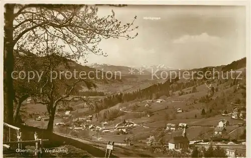 AK / Ansichtskarte Oberstaufen Panorama Weissachtal Alpen Oberstaufen