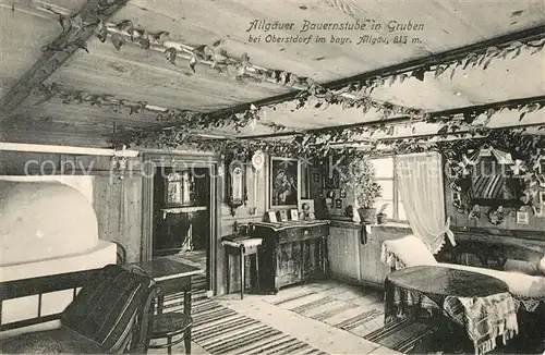 AK / Ansichtskarte Gruben_Oberstdorf Allgaeuer Bauernstube Gruben_Oberstdorf