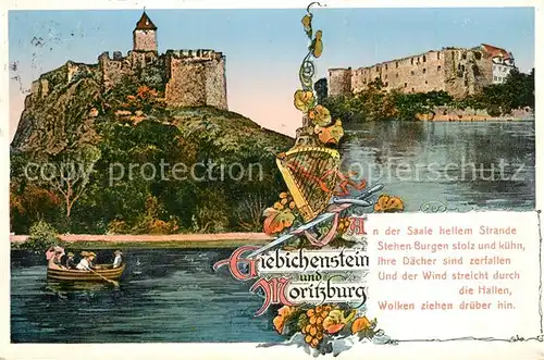 AK / Ansichtskarte Moritzburg_Sachsen Burg Giebichenstein Gedicht Moritzburg Sachsen