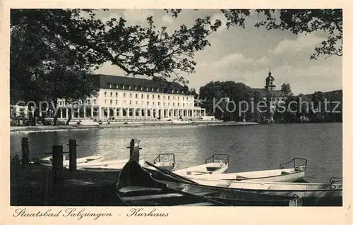 AK / Ansichtskarte Bad_Salzungen Kurhaus am Burgsee Bad_Salzungen