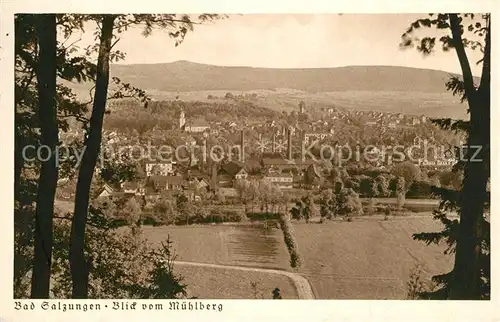 AK / Ansichtskarte Bad_Salzungen Panorama Blick vom Muehlberg Bad_Salzungen