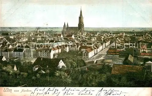 AK / Ansichtskarte Ulm_Donau Stadtpanorama mit Muenster Ulm_Donau