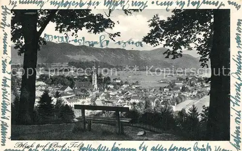 AK / Ansichtskarte Bad_Toelz Panorama Blick ins Tal Ruhebank Kupfertiefdruck Bad_Toelz