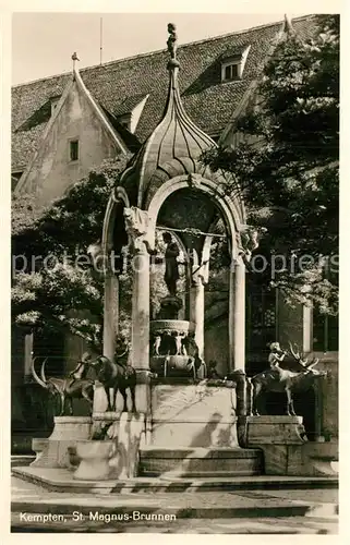 AK / Ansichtskarte Kempten_Allgaeu St Magnus Brunnen Kempten Allgaeu