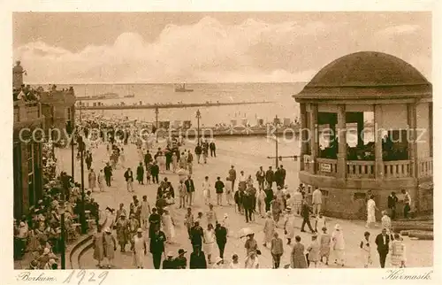 AK / Ansichtskarte Borkum_Nordseebad Kurmusik Pavillon Strand Borkum_Nordseebad