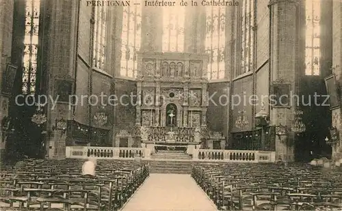 AK / Ansichtskarte Perpignan Interieur de la Cathedrale Perpignan