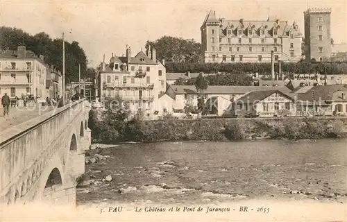 AK / Ansichtskarte Pau Le Chateau et le Pont de Jurancon Pau
