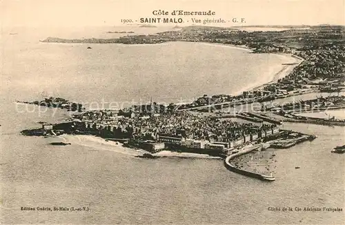AK / Ansichtskarte Saint Malo_Ille et Vilaine_Bretagne Vue generale Saint Malo_Ille et Vilaine