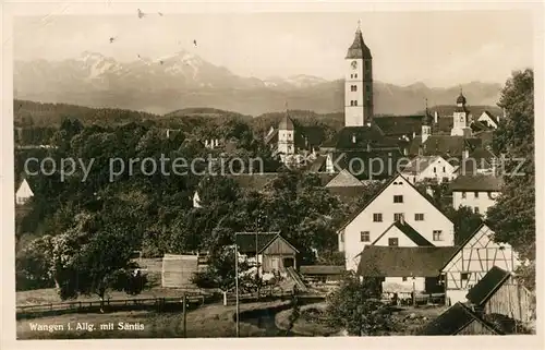 AK / Ansichtskarte Wangen_Allgaeu mit Saentis Wangen Allgaeu